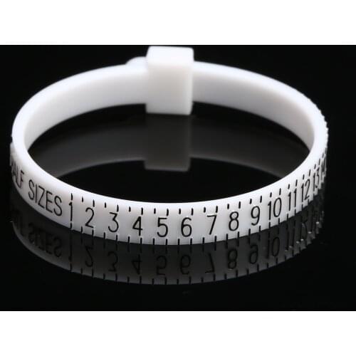 US Standard Plastic Ring Sizer Measuring Tool For Women Men Cheap Fine Jewelry Brand Finger Gauge Scale Jewellery Tool Shellhard