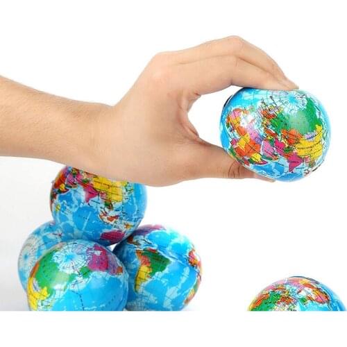 Atlas Globe Palm Planet Earth Ball Squeeze Toy New Stress Relief Decor World Map Foam Ball Squishy Anti-stress Toys For Children