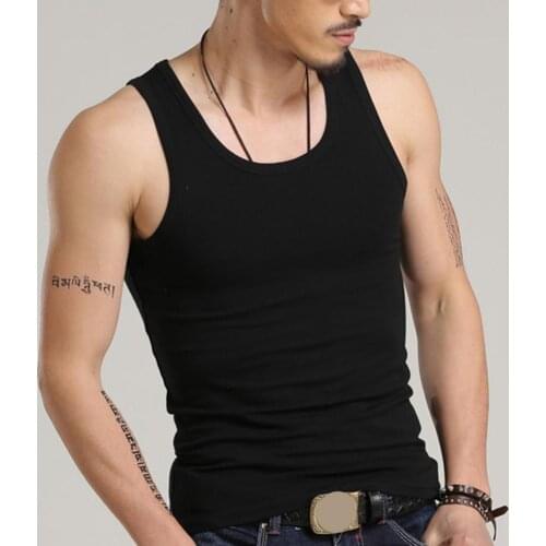 Bodybuilding tank top Tank Top Solid Color Breathable Cotton Compression Under Base Layer Sport Tank Top for Daily Life футболка