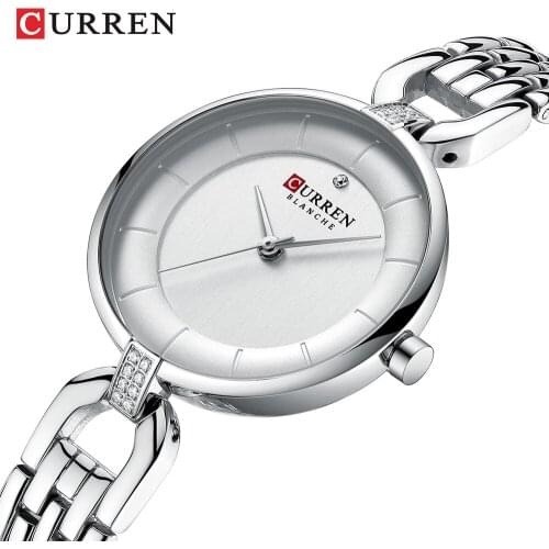 CURREN New Women Quartz Watches Female Fashion Luxury Watch Ladies Simple Stainless Steel Mesh Belt Wrist Watches For Wife