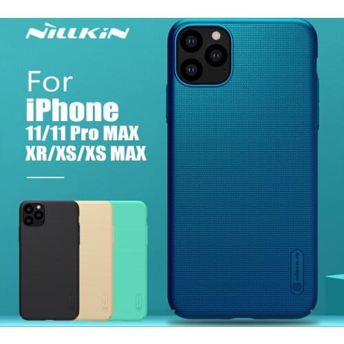 For iPhone 11 Pro Max XS Max XR X Nillkin Super Frosted Shield Hard Slim Back PC Cover Case for iPhone 11 XR XS Max X Phone Case