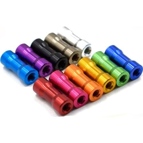 2pcs M3 double round aluminum column connecting post ultralight aluminium tube aircraft model rack accessories screws color