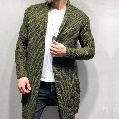 FMLEVANDER Mens Knitted Hoodies