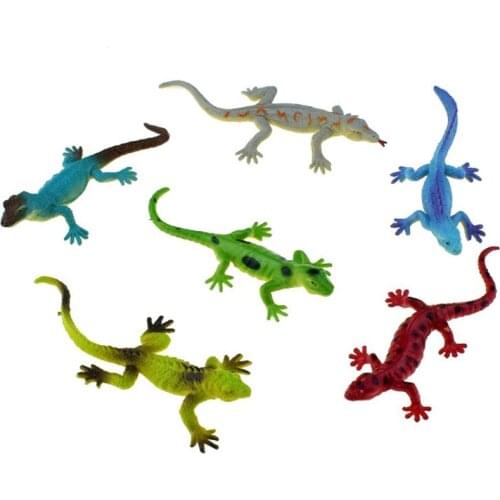 1Pcs/6Pcs Simulation Amphibian Animals Model Toy Sets Lizard chameleon Educational Toy Home Decor Gift For Kids