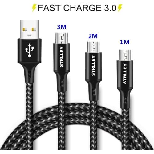 Micro USB Cable, Android Charger Cord Long Nylon Braided Sync and Fast Charging Cables Compatible Samsung Galaxy S6 S7 Edge