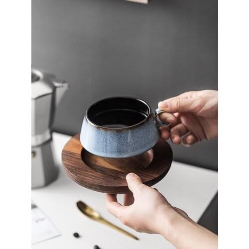 Nordic classic coffee cup saucer set European small elegant ceramic high-grade customized teacup mug