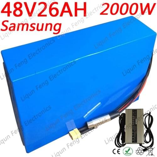 48V 2000W 1500W 1000W Battery 48V 20Ah Electric Bike Battery 48V 25Ah E-bike Battery 48 Volt Lithium Battery With 5A Charger