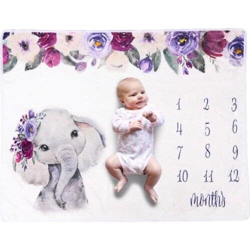 12 Monthly Baby Milestone Blanket Soft Newborn Photography Props Background Q1FE