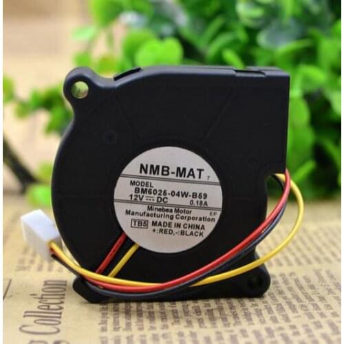 NMB 6025 0.24A 0.18a BM6025-04W-B59 DC12V three line projector turbo fan