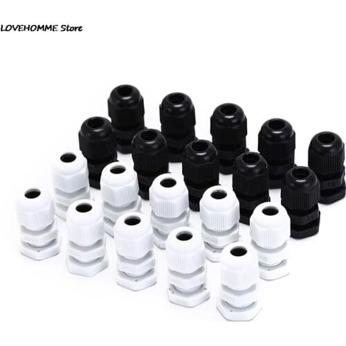 New 3mm-6.5mm 10pcs/lot for Cable CE Waterproof Nylon Plastic Cable Gland IP68 M12 Connector
