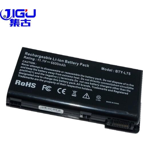 JIGU Special Price New 6600 Mah 9 Cells Laptop Battery For MSI BTY-L75 CX623 CX500 CX500DX CX705X A7005 BTY-L74