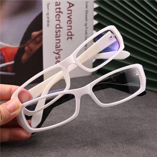 Rockjoy White Eyeglasses Frames Women Male Narrow Small Plain Glasses Female Reading Spectacles for Prescription