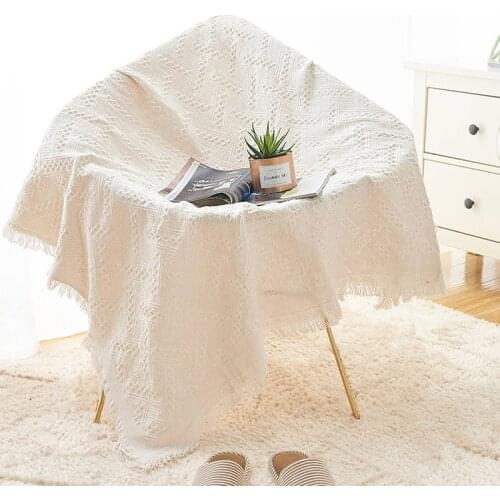 Nordic Blanket With Tassels Warm Bed Linen Sofa Cover Full Cover Knitted Throw Blankets Nap Blanket For Travel Office Home Decor