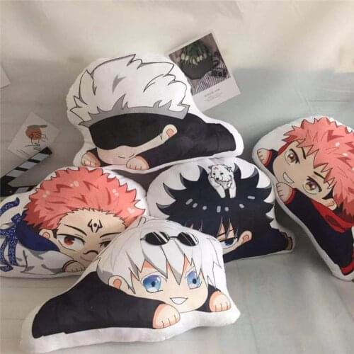 Anime Jujutsu Kaisen Stuffed Pillow Doll Toy Yuji Itadori Gojo Satoru Fushiguro Megumi Plush Pendant Kids Gift Bag Decoration