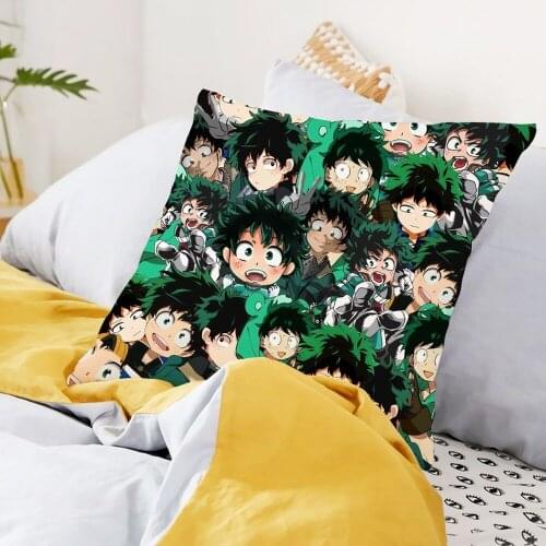 Popular My Hero Academia Pillowcase Cute Anime Cushion Cover Bed Pillowcase for Car Sofa Home Decor Teens Pillow Case