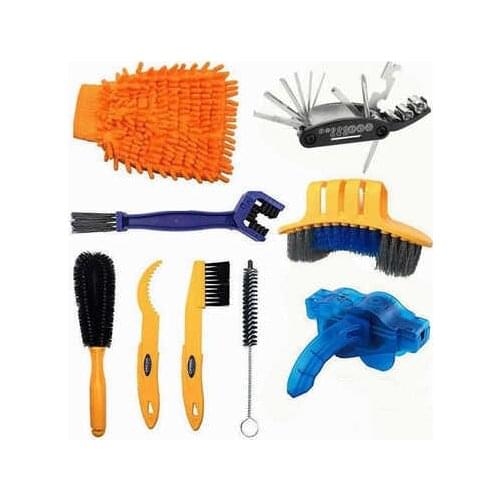 Bike Bicycle Chain Cleaner Scrubber Brushes Mountain Wash Tool Set Cycling Cleaning Kit Bicycle Repair Tools Bicycle Accessories