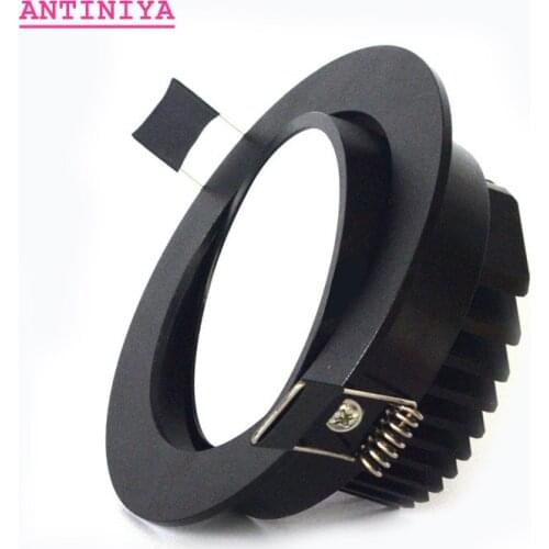 Dimmable LED COB Spotlight Ceiling lamp AC85-265V 5w7w9w12w15w18w Aluminum Recessed Downlight Round Panel Light Indoor Lighting