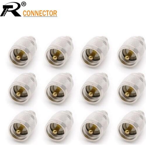 UHF Male Jack to Mini UHF Female Plug Connectors 12/50/100pcs PL259 RF Coaxial Cable Adapters