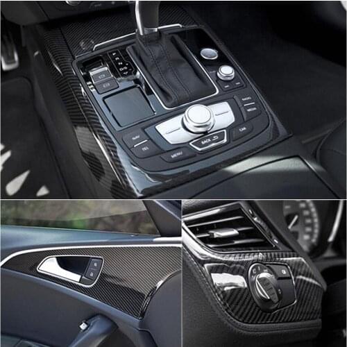 8" x 60" 7D Glossy Carbon Fiber Vinyl Film Car Wrap Stickers Auto Decal Paper Cover Trim Sticker Decoration Accessorie Sticker