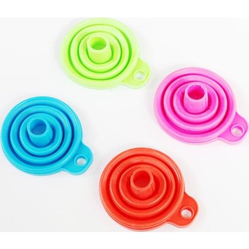 1PCS Car Auto Engine Funnel Gasoline Oil Diesel Fuel Liquid Washer Fluid Change Transfer Universal Filling Silicone Folding