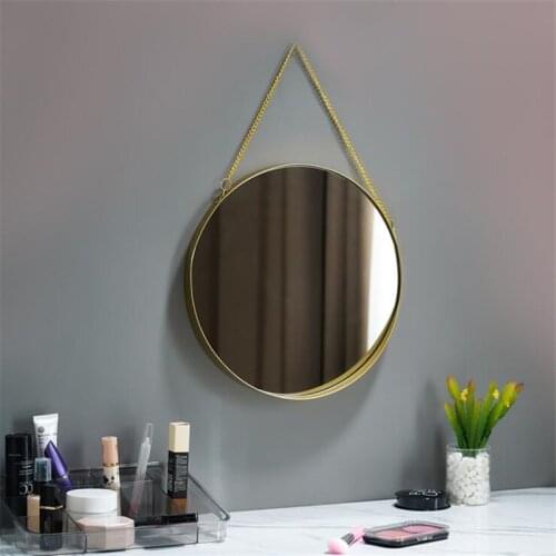 Makeup Mirror Hanging Luxury Home Bathroom Decoration Wall Mounted Vanity Mirror