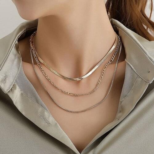 Punk Snake Bone Blade Chain Choker Necklace Women Vintage Multilayer Chains Geometric Clavicle Necklace Party Jewelry Necklaces