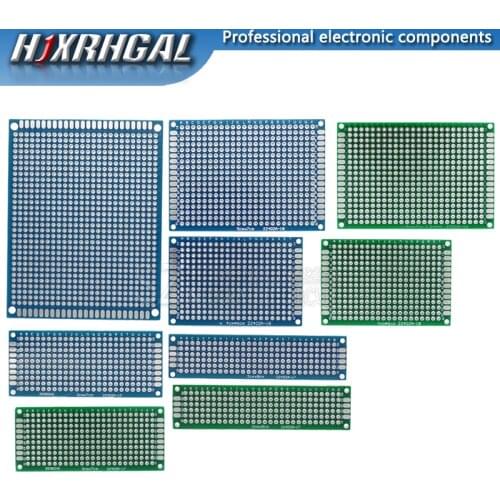 1pcs/lot PCB Double-Sided Protoboard Breadboard Universal Board 2*8cm 3*7cm 4*6cm 5*7cm 7*9cm Pitch 2.54mm Grenn Blue PCB Board