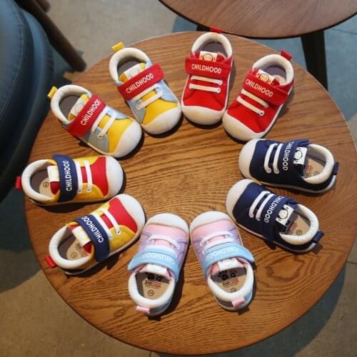 2020 Baby Toddler Shoes Boy Cotton Canvas Shoes Baby Spring Autumn Cotton Casual Shoes Newborn Boy First Walkers Soft Bottom