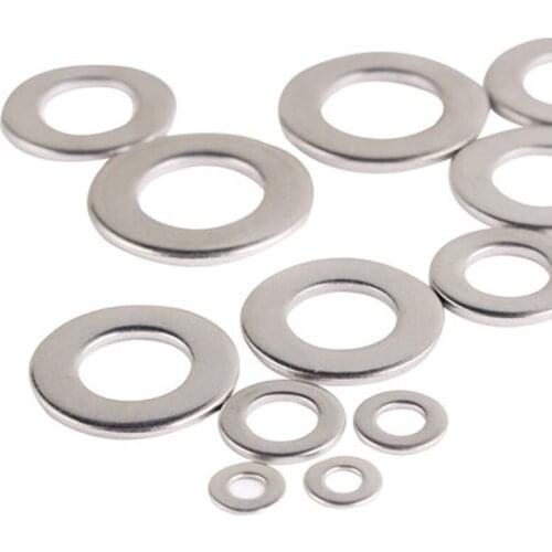 30pcs M6 M8 M10 washer meson Metal enlarged flat gasket 304 stainless steel thickness 1.5mm-2mm Outer diameter 12mm-30mm