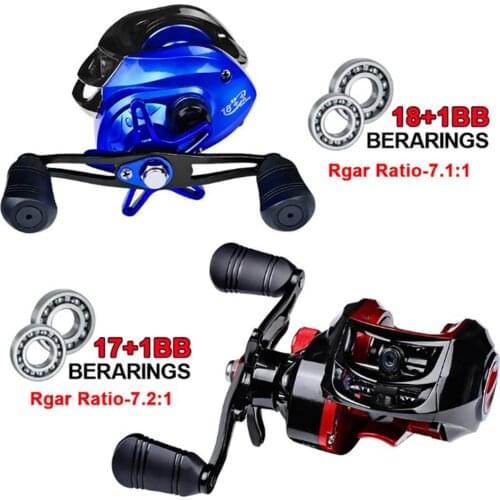 7.1:1 Baitcasting Fishing Reel Bait Casting Reels Metal Fishing Reel Aluminum Alloy 18+1BB Spool 7KG Max Drag