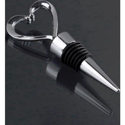 Free shipping 200pcs Novel Heart-shaped Red Wine Bottle Stopper Plunger Twist Keeping Fresh Gadget Hot Worldwide