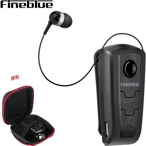 FineBlue F910 Wireless Bluetooth Headset Calls Remind Vibration Wear Clip Sports Running Earphone Auriculares With Mini bag
