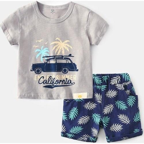 Brand Cotton Baby Sets Leisure Sports Boy T-shirt + Shorts Sets Toddler Clothing Baby Boy Clothes Baby Boy Outfit Summer