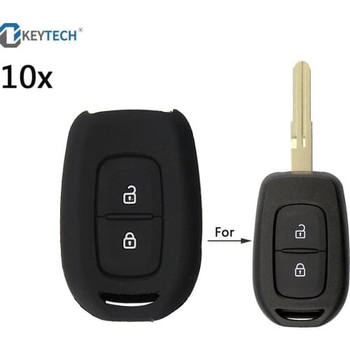OkeyTech 2 Button Silicone Car Remote Key Fob Cover For Renault kwid Symbol Trafic for Dacia Sandero Logan Duster 2016 2017 2018