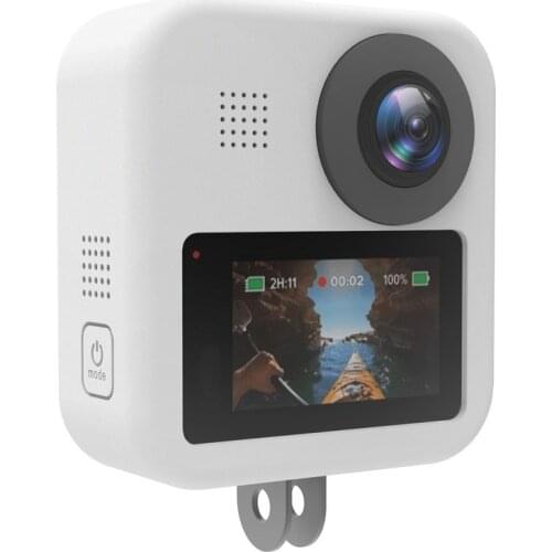 For GoPro MAX Dual Len Caps Case Cover + Body Soft Rubber Frame Silicone Protective Case For GoPro MAX Camera Accessories