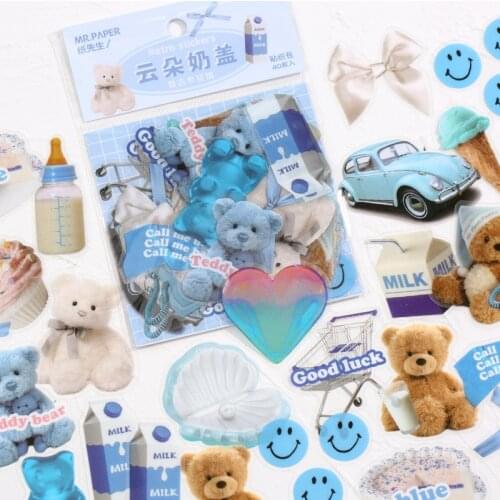 40 Pcs Cute Girls Scrapbook Stickers Cardstock Stickers Love Stickers Decorative Masking Stickers For Scrapbook Daily Planner