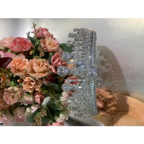 Classic Crystal Wedding Headwear Zirconia Hairband Bridal Hair Accessories Headdress Bridal Crown Dinner Party Accesso