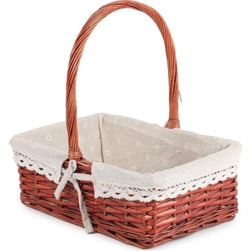 Creative Tote Picnic Basket Natural Woven Multi-function Organizer Blanket Portable Outdoor Fruit Storage Holder Basket