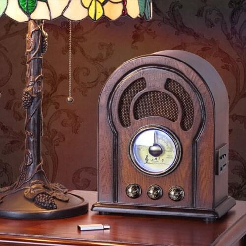 TonAudio upgrade Bluetooth version High-end wooden antique radio Old-fashioned retro speaker with card USB radio for the elderly