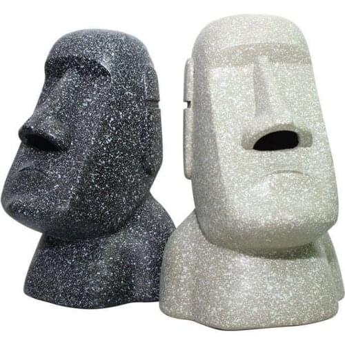 Easter Stone Statue Tissue Box Home Nostril Storage Moai Tissue Pumping Holder Napkin Holder Hotel Decoration