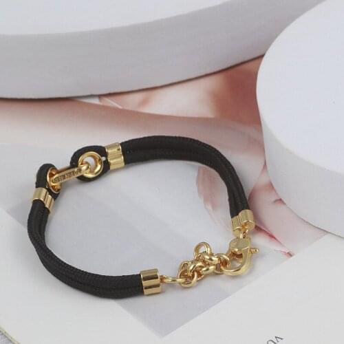 Simple sports style double color hand rope bracelet for lovers