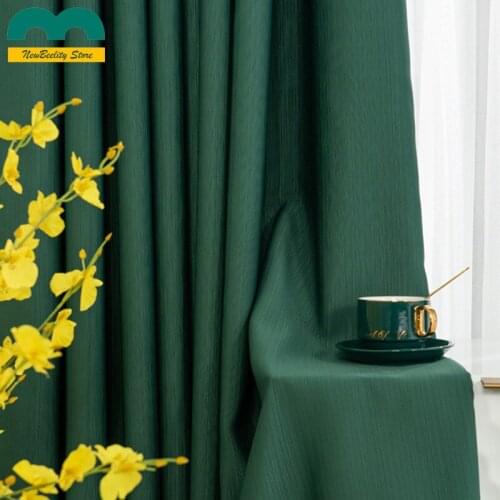 Northern European Modern Dark Curtain Light Shade Blackout Curtains for Living Room Bedroom Balcony