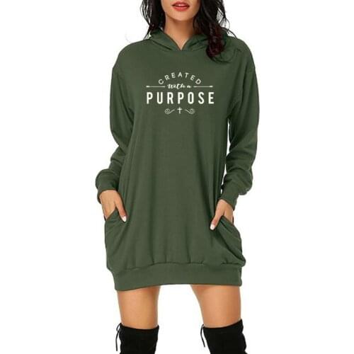 Created With a Purpose Cross Christian Hoodie Stylish Funny Cotton Hoodies Casual Bible Verse Clothing Tops Gift Dress Plus Size