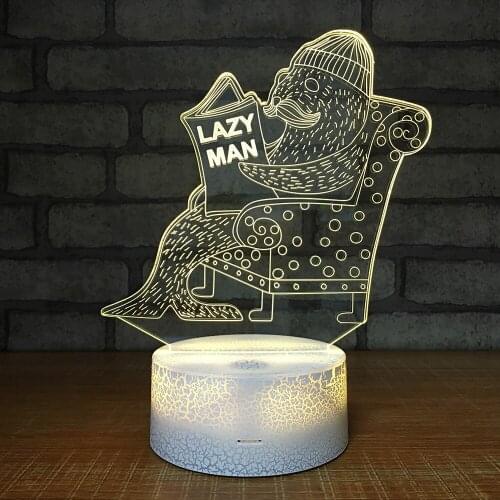 Products Coloured Night light Bedroom 7 color change 3d Lamp Decoration Christmas Gift Childrens Toys Led Light