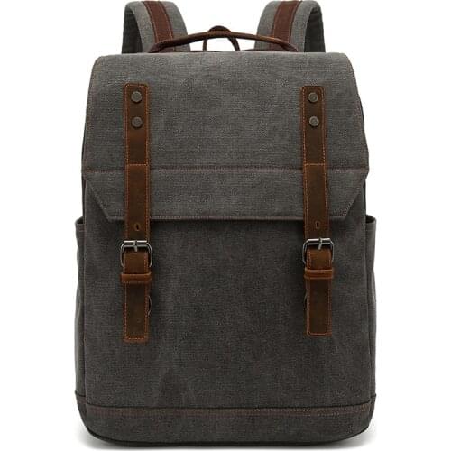 2020 New schoolbag business large capacity Canvas Backpack backpack outdoor leisure travel computer bag retro mens bag