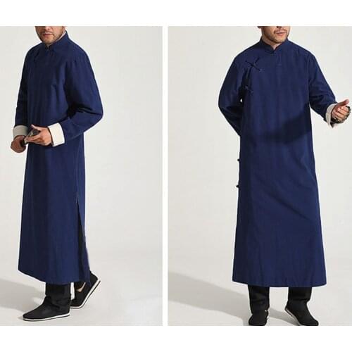 High quality 22color IP MAN Linen wudang taoist Gown taoism robe tai chi kung fu clothing Crosstalk wing chun suits costume