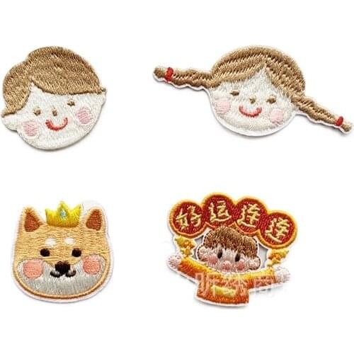 50pcs/lot Embroidery Patch Cat Paw Donut Boy Girl Clothing Decoration Sewing Accessories Craft Diy Applique