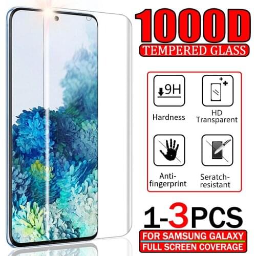 1000D Screen Protector For Samsung Galaxy Note 20 Ultra S21 S20 S10 S9 S8 Plus S10 E Tempered Glass For S21 Ultra Note10 9 8