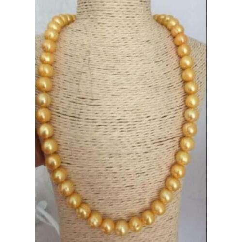 18" AAA 11-10 MM SOUTH SEA GOLDEN PEARL NECKLACE