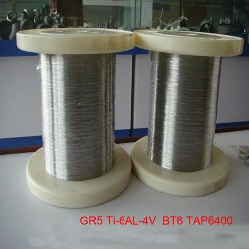 0.1mm 0.2mm 0.3mm 0.4mm 0.5mm 0.6mm 0.8mm Grade 5 high-purity Titanium wire gr5 Ultrafine pure ti wires Ti-6AL-4V BT6 TAP6400